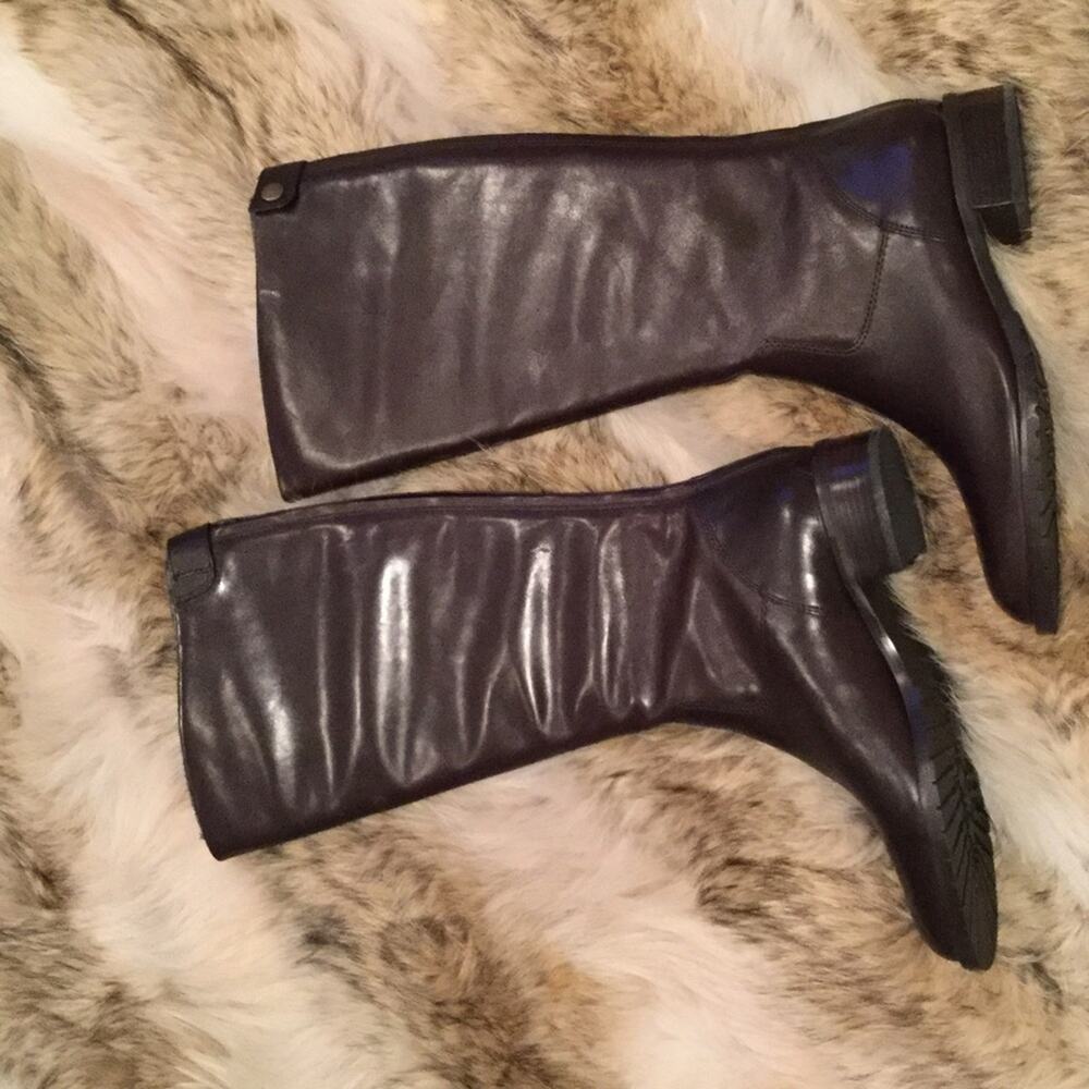 Naturalizer brown leather riding boot zipper 10